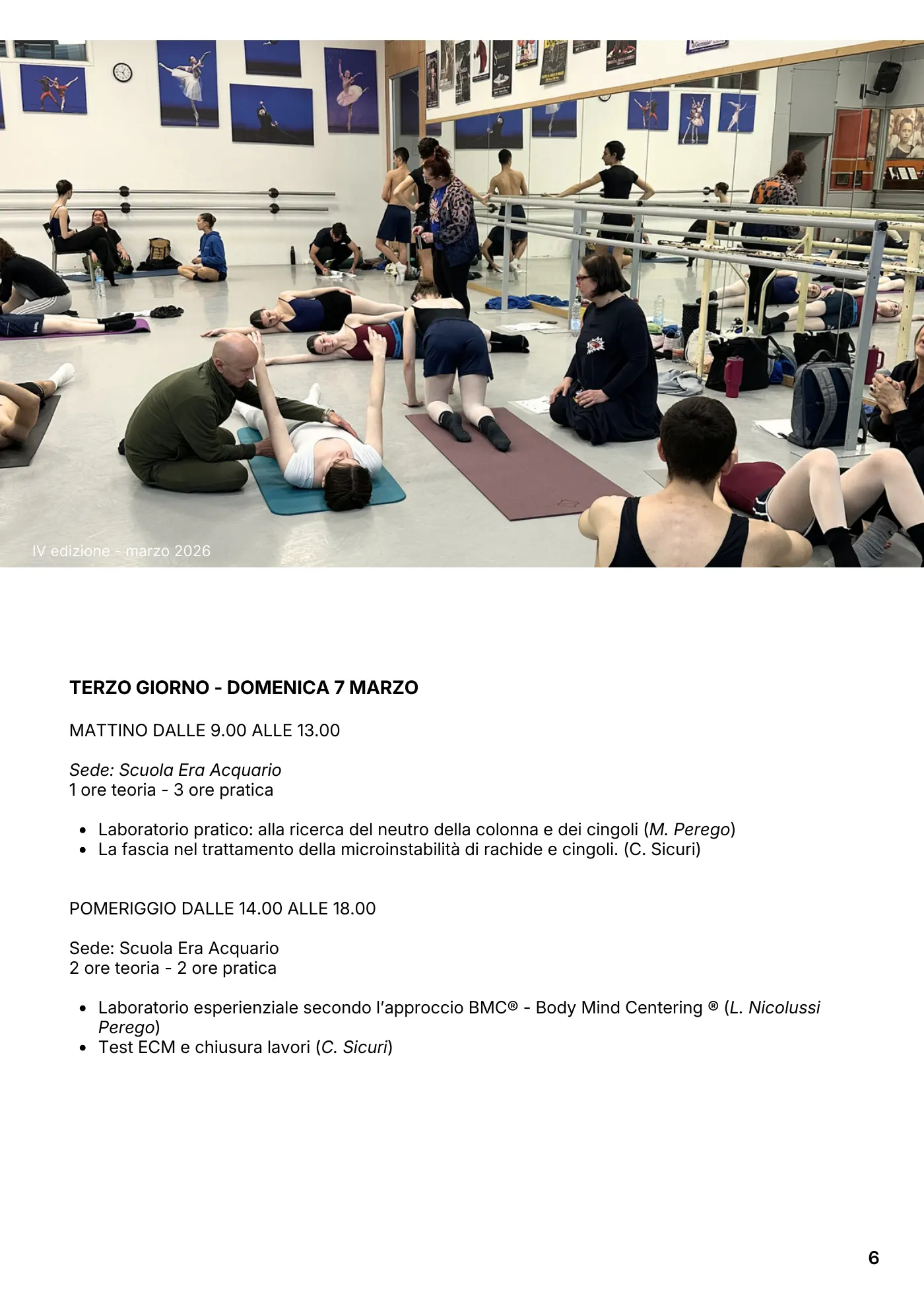 Programma FisioDanceClass V edizione, pagina 6 di 10